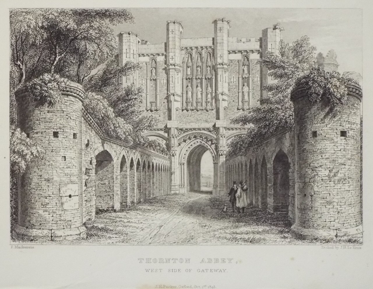 Print - Thornton Abbey, West Side of Gateway. - Le